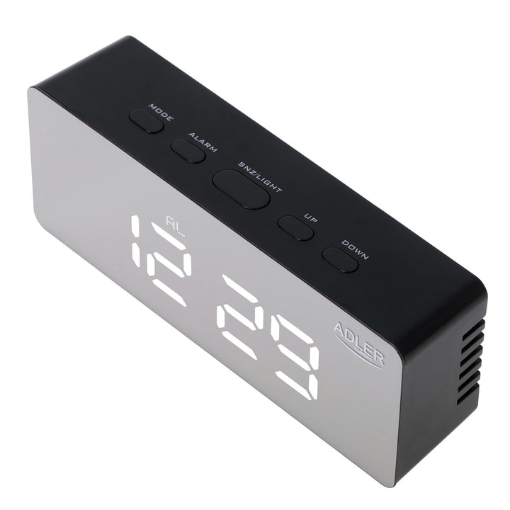 Budík Adler, LED displej, meranie teploty, čierny, AD 1189B