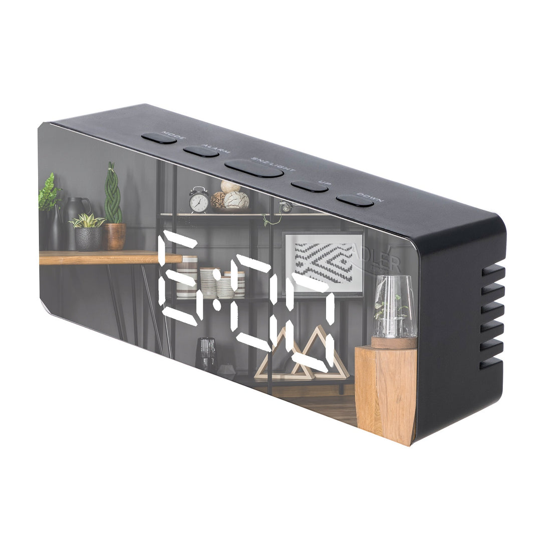 Budík Adler, LED displej, meranie teploty, čierny, AD 1189B