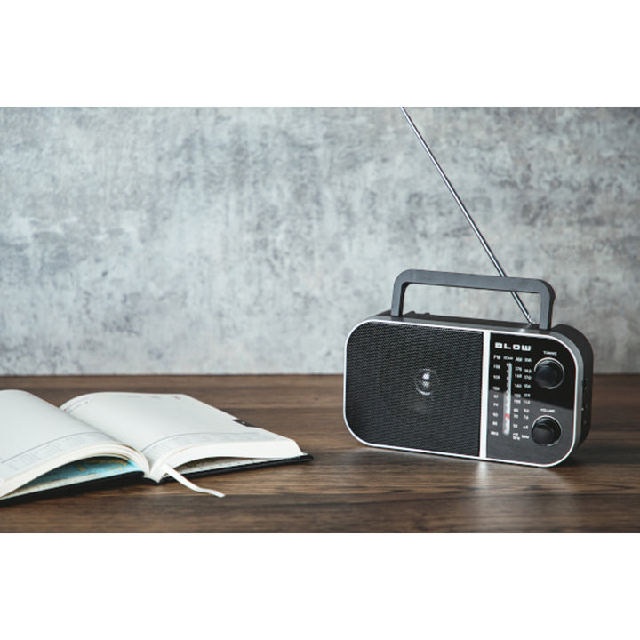 Prenosné analógové rádio AM/FM RA6 napájané z batérie a siete Blow