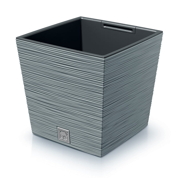 Prosperplast Furu Square Low Pot s vložkou DFS300-422U - betónová (sivá) farba