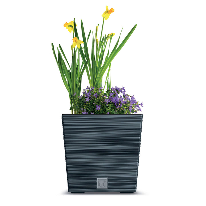 Prosperplast Furu Square Low kvetináč s vložkou DFS300-S433 - antracitová farba