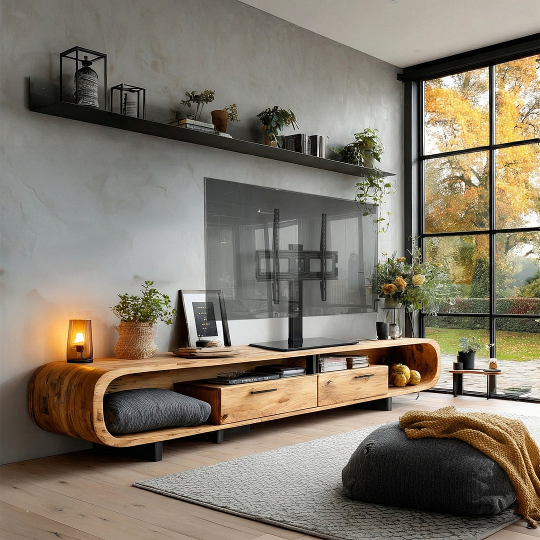 Univerzálny TV stojan Maclean, pre RTV skrinku, stojan, max. 40 kg, max. VESA 400x400, pre televízory 32-65", MC-450