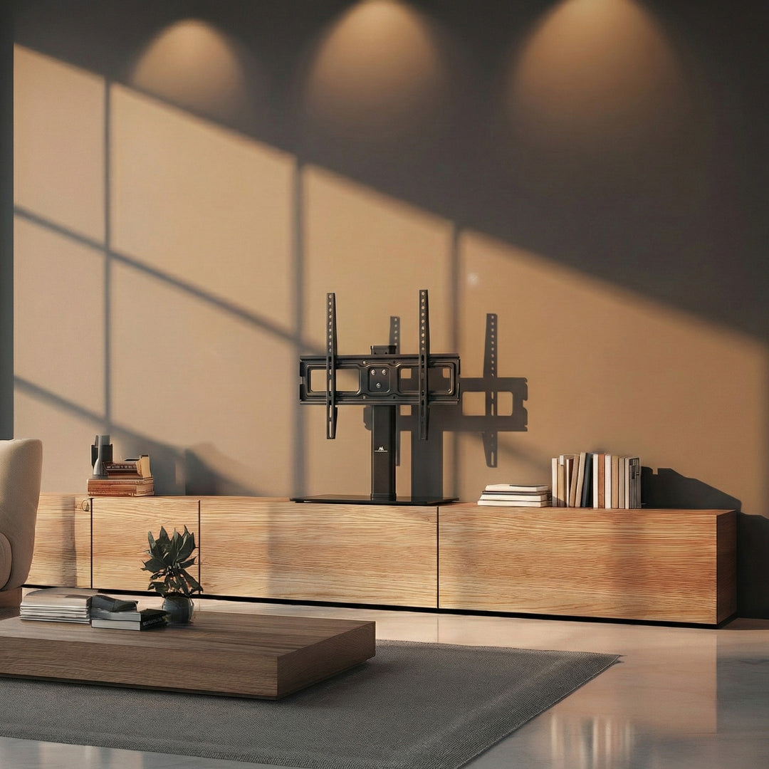 Univerzálny TV stojan Maclean, pre RTV skrinku, stojan, max. 40 kg, max. VESA 400x400, pre televízory 32-65", MC-450