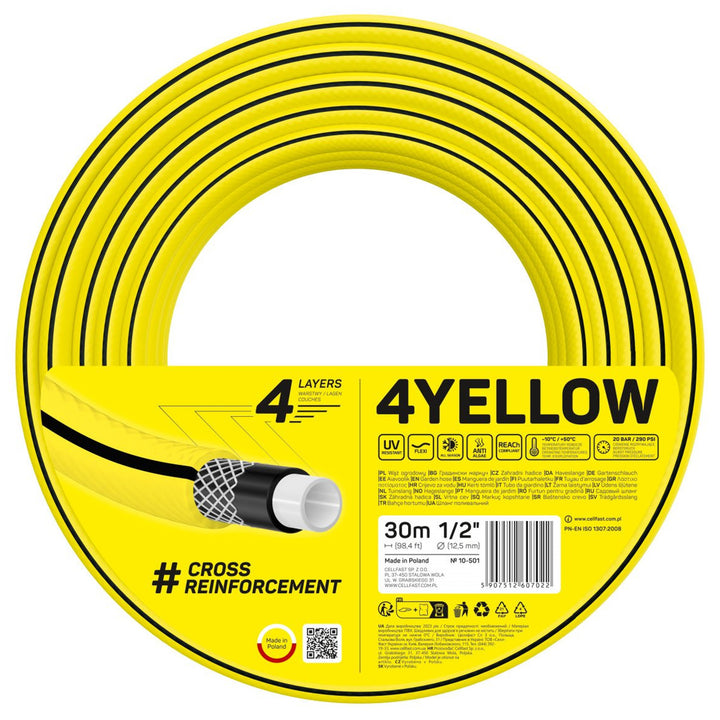 CELLFAST 4YELLOW záhradná hadica 10-501 1/2" 30 m 4-vrstvová