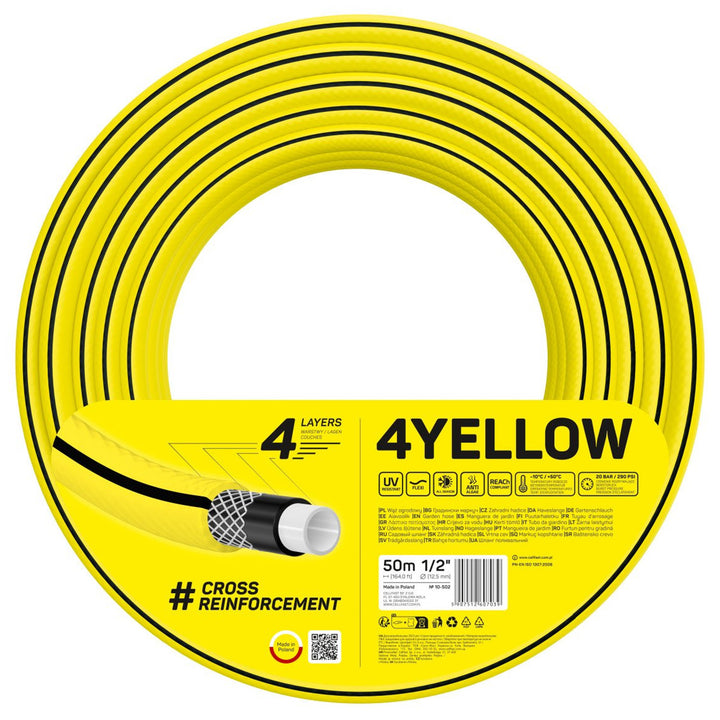 CELLFAST 4YELLOW záhradná hadica 10-502 1/2" 50m 4-vrstvová