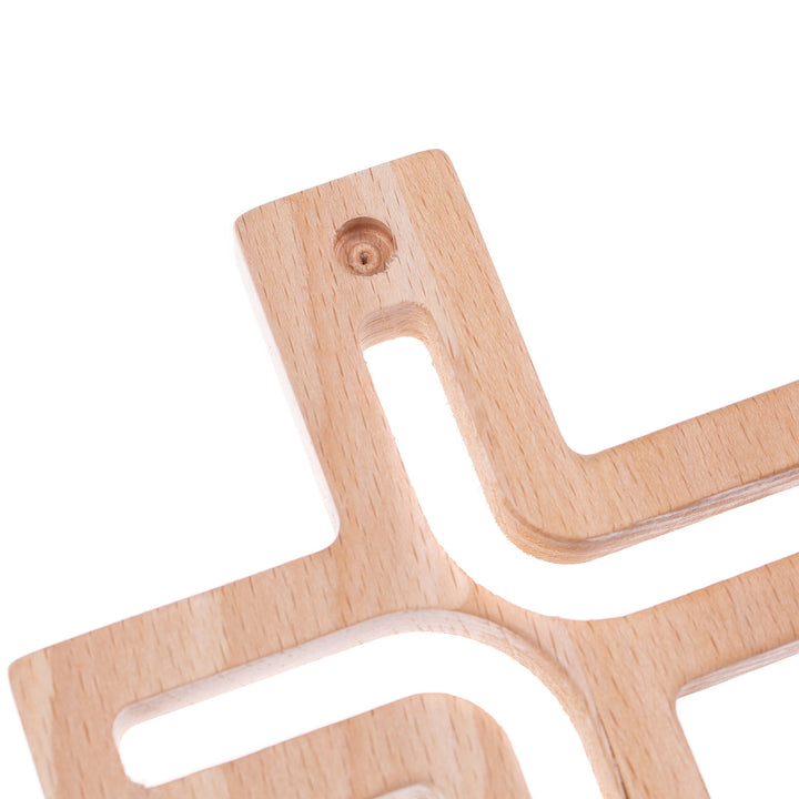 Drevený závesný kríž moderný prírodný 18x12x1,5 cm