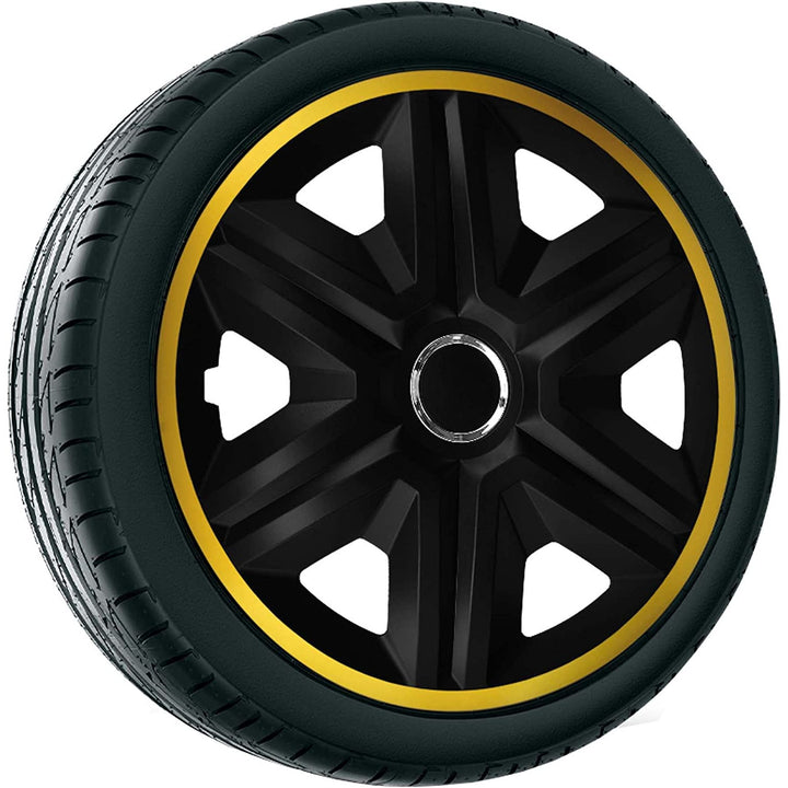 NRM 14" FAST LUX zlaté univerzálne kryty nábojov 4 kusy