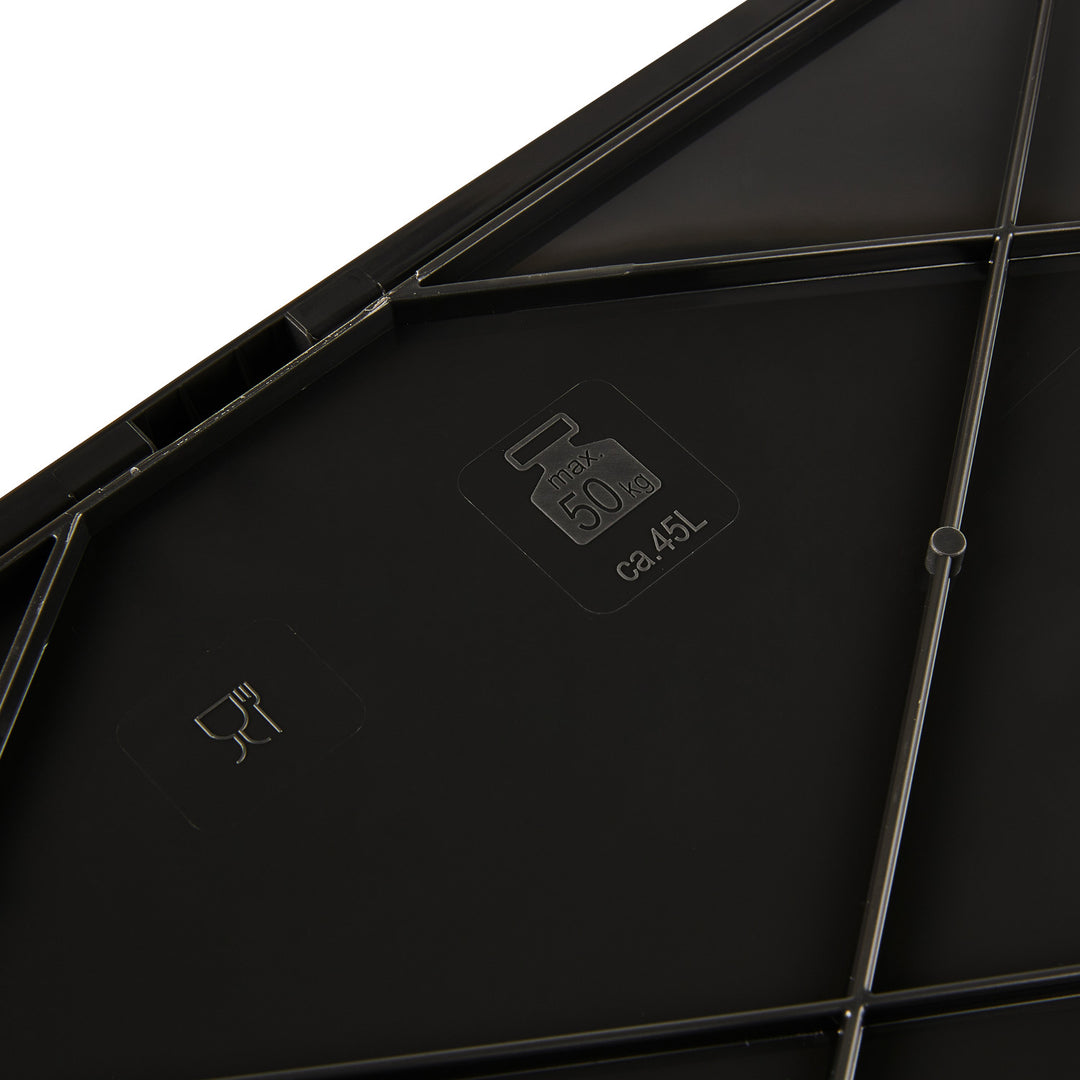 Plastový skladací kôš light silver Keeeper do 50 kg