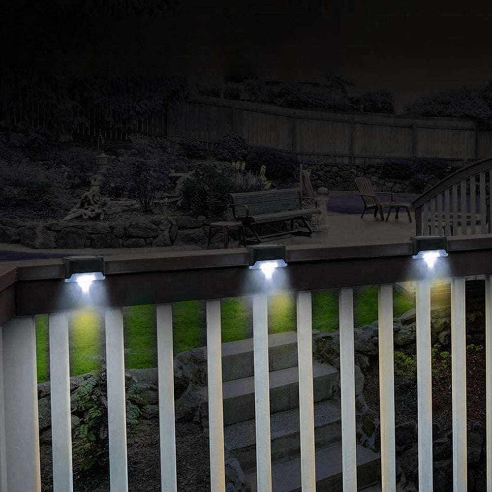 8x Maclean solárne LED svetlo na schody IP44, 4000K, Ni-MH 100 mAh, 80x45x45mm, súmrakový senzor MCE319