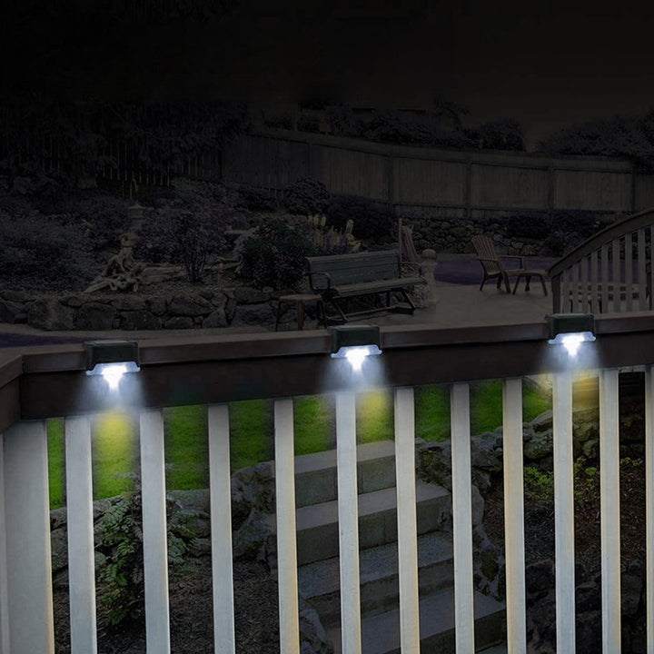8x Maclean solárne LED svetlo na schody IP44, 4000K, Ni-MH 100 mAh, 80x45x45mm, súmrakový senzor MCE319