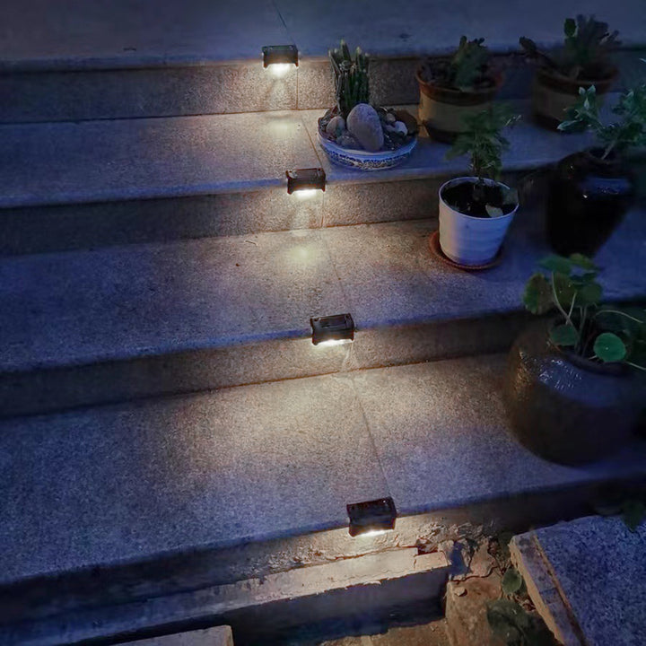8x Maclean solárne LED svetlo na schody IP44, 4000K, Ni-MH 100 mAh, 80x45x45mm, súmrakový senzor MCE319