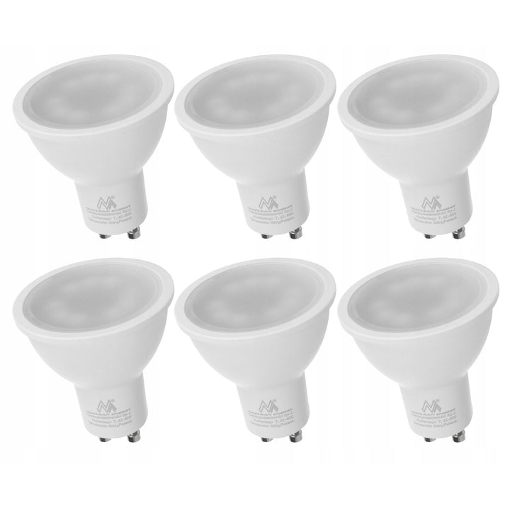 6x Maclean LED žiarovka, GU10, 7W, 220-240V~, 50/60Hz, neutrálna biela, 4000K, 490 lúmenov, MCE437 NW