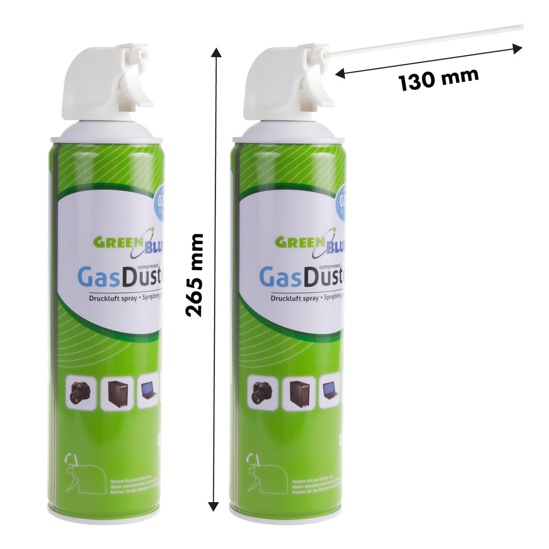 12x stlačený vzduch GreenBlue GB600 600ml pištoľový rozprašovač