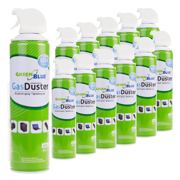 12x stlačený vzduch GreenBlue GB600 600ml pištoľový rozprašovač