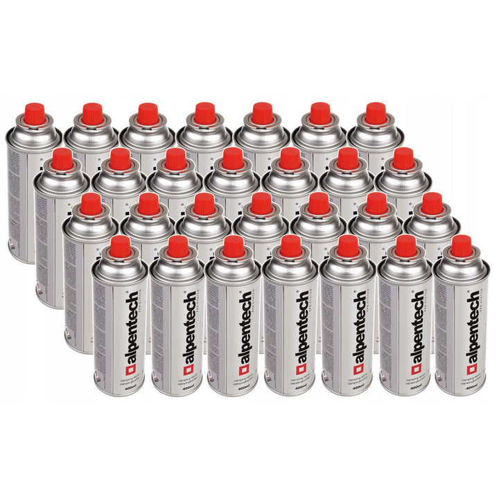 28x 380ml plynová kazeta Alpentech, certifikácia: Pi 0875, v súlade s EN521, bután, pracovný rozsah -10°C až + 40°C, IK300