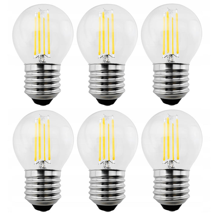 6x Maclean, LED žiarovka E27, 6W, 230V, WW teplá biela 3000K, 600lm, retro edison dekoratívna G45, MCE284