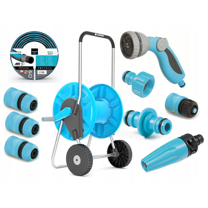 Záhradná súprava Cellfast, hadica 1/2'' Smart ATS 50 m, vozík 1/2'' Aluplus 60 m