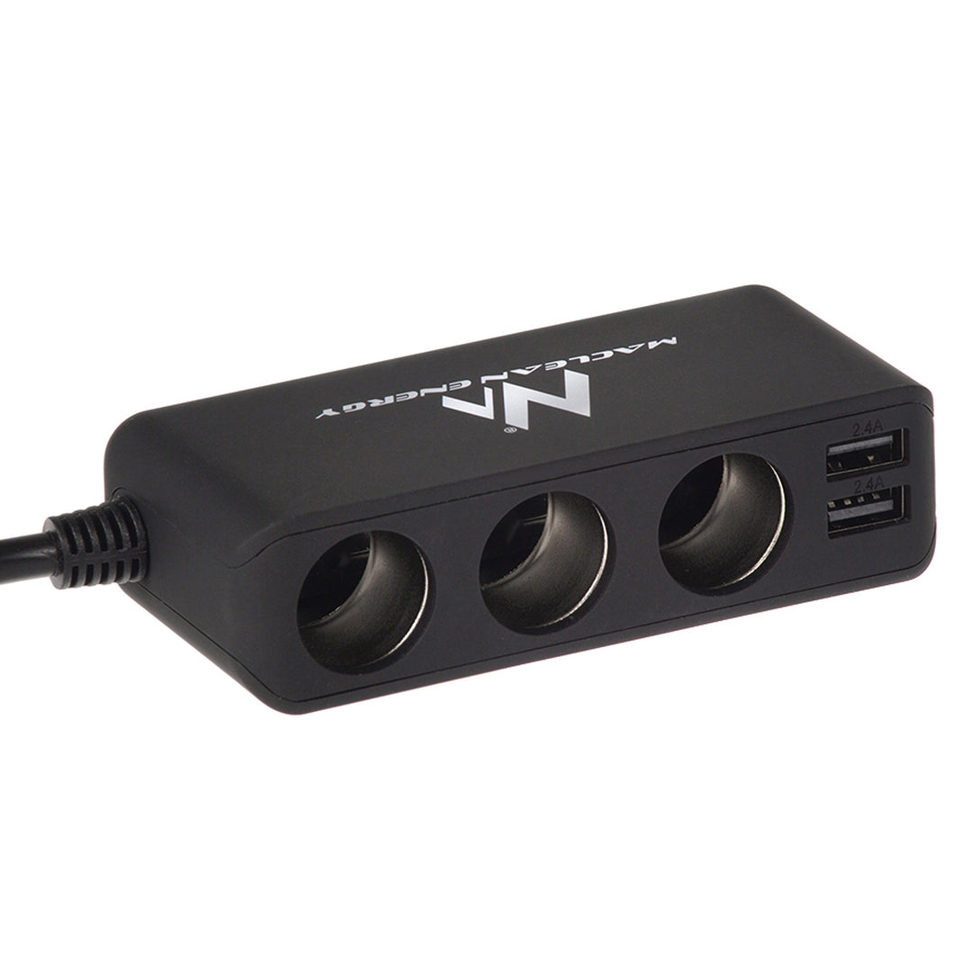 Rozdeľovač zásuvky zapaľovača Maclean, voltmeter, 120W