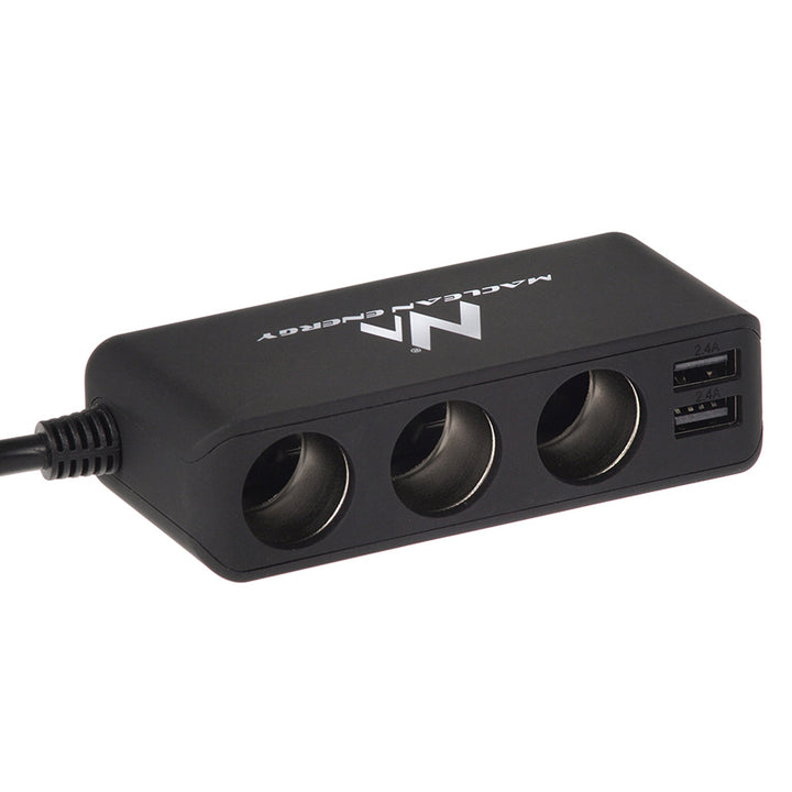 Rozdeľovač zásuvky zapaľovača Maclean, voltmeter, 120W