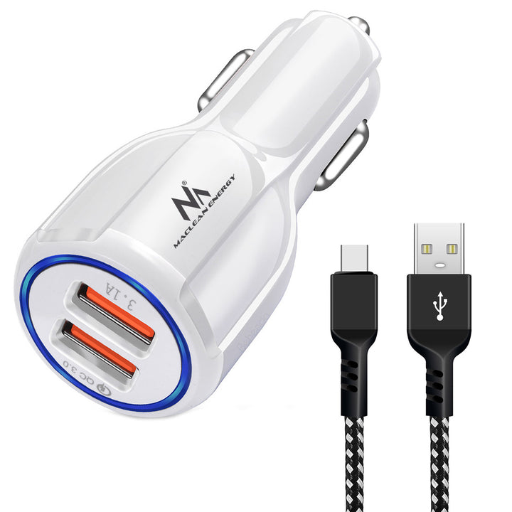 Nabíjačka do auta Maclean, Qualcomm Quick Charge, QC 3.0 - 5V/3A, 9V/1,8A, 12V/1,6A, 5V/3,1A so zásuvkou USB Type-C