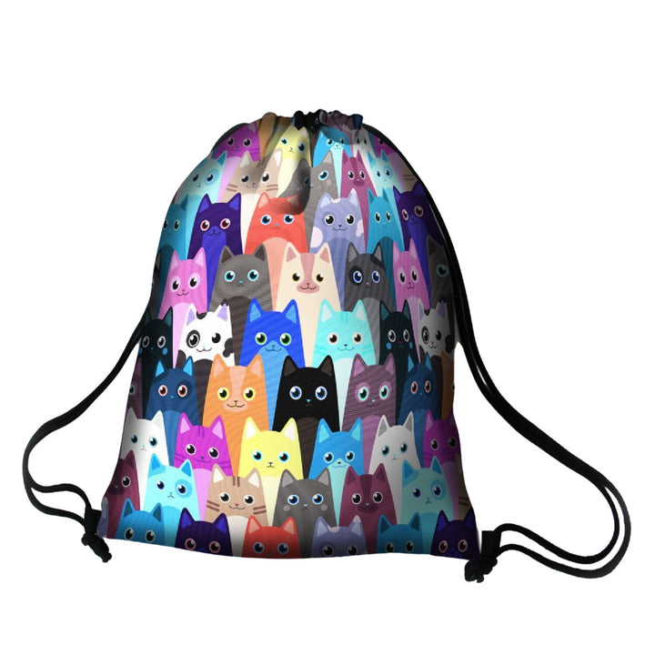 Bertoni batoh, plnofarebná potlač, nepremokavý, vzor Meow, EE0035