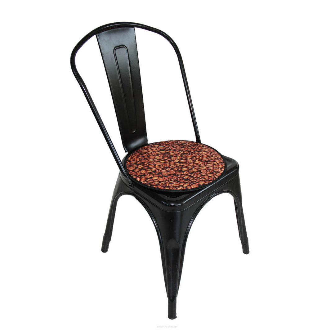 Vankúš na stoličku Bertoni, dekoratívny, plsť, 35 cm, káva, EE0061