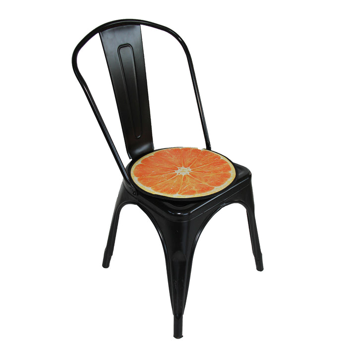Vankúš na stoličku Bertoni, dekoratívny, plsť, 35 cm, oranžový, EE0066