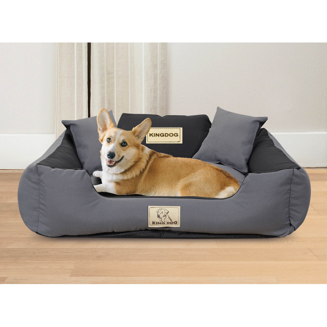 KINGDOG KINMIC100/75C-SZ pelech pre psov 100x75 cm sivý/čierny
