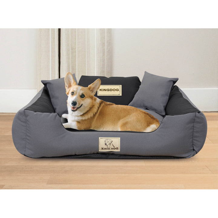KINGDOG KINMIC100/75C-SZ pelech pre psov 100x75 cm sivý/čierny