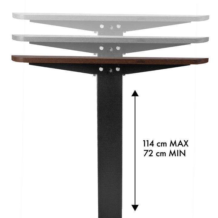 Písací stôl Ergo Office s elektrickým nastavením výšky, na státie a sedenie, max. výška 114 cm, ER-451