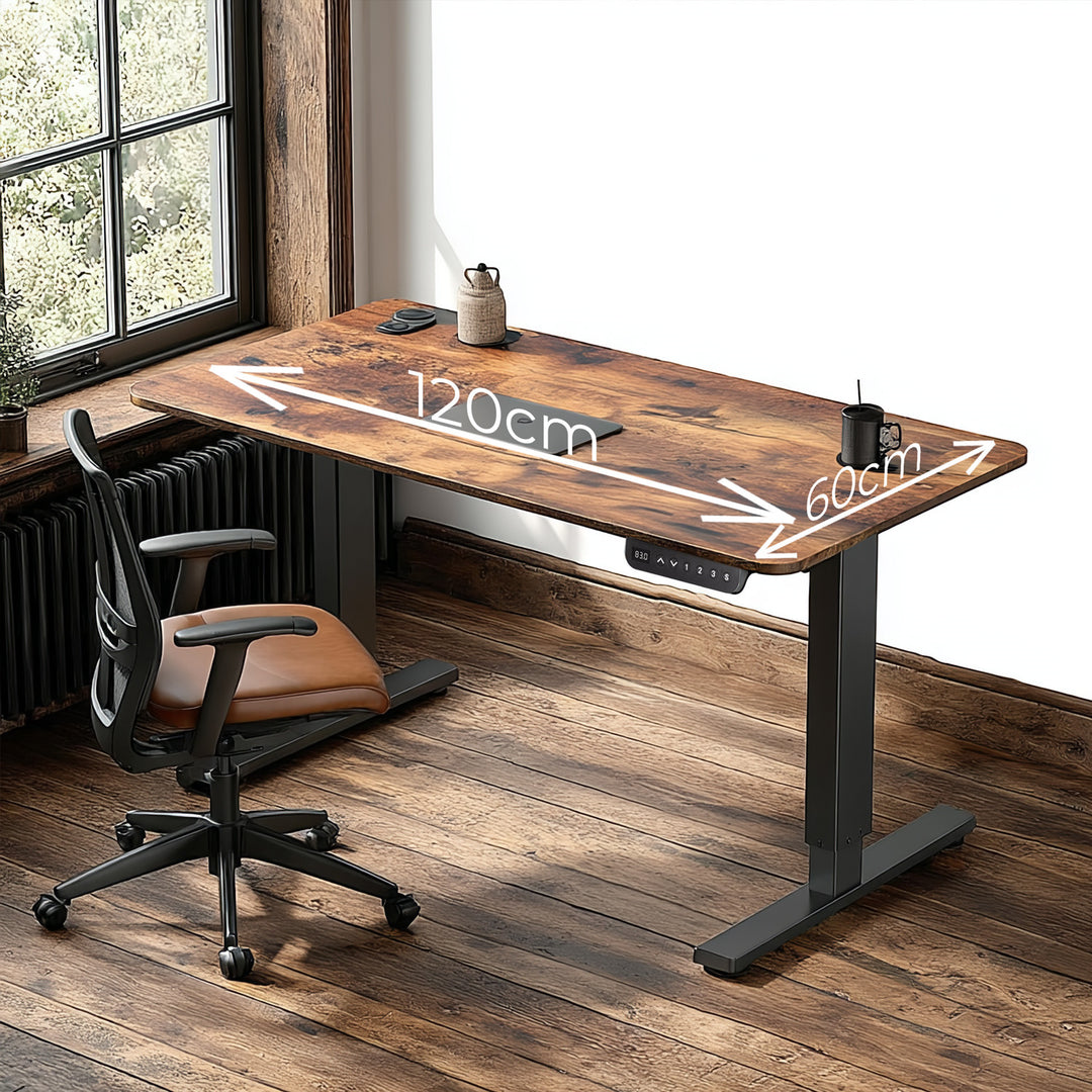 Písací stôl Ergo Office s elektrickým nastavením výšky, na státie a sedenie, max. výška 114 cm, ER-451