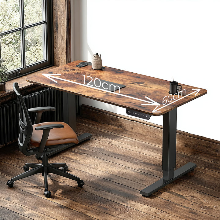 Písací stôl Ergo Office s elektrickým nastavením výšky, na státie a sedenie, max. výška 114 cm, ER-451