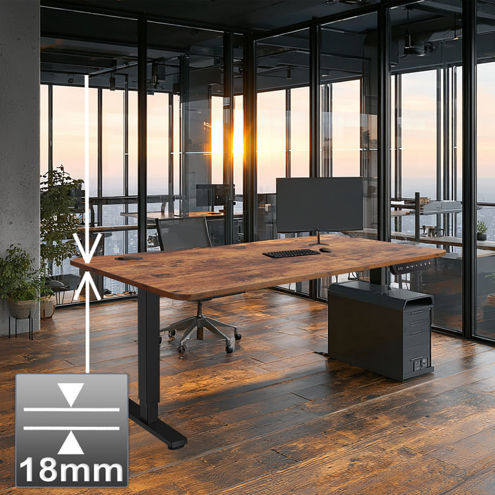 Písací stôl Ergo Office s elektrickým nastavením výšky, na státie a sedenie, max. výška 114 cm, ER-451