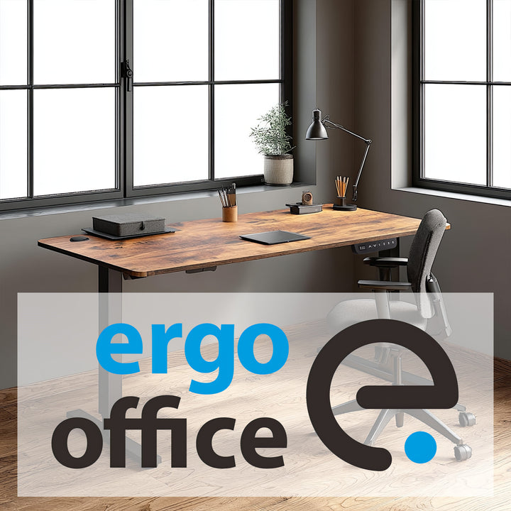 Písací stôl Ergo Office s elektrickým nastavením výšky, na státie a sedenie, max. výška 114 cm, ER-451