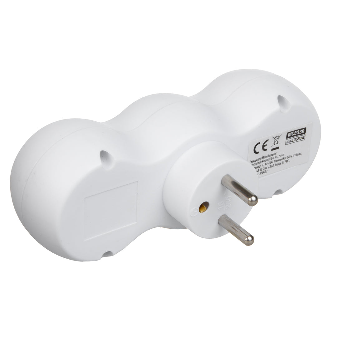 Zásuvka Maclean, 2-zásuvkový rozdeľovač, 2x USB A/C, typ E, 2x16A, MCE339 E