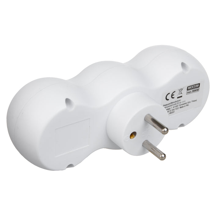 Zásuvka Maclean, 2-zásuvkový rozdeľovač, 2x USB A/C, typ E, 2x16A, MCE339 E