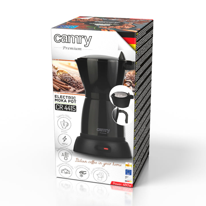 Moka Camry CR 4415B 300ml elektrický kávovar na 6 šálok espressa