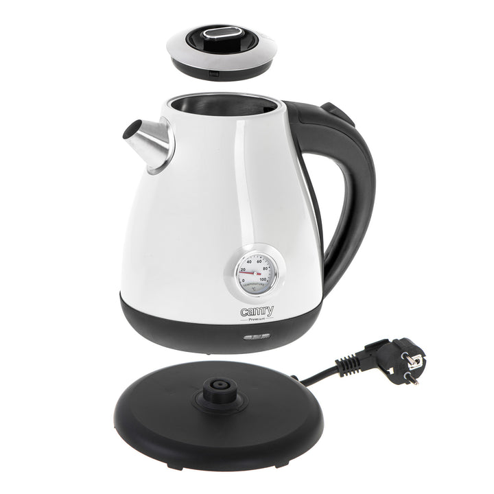 Rýchlovarná kanvica Camry, bezdrôtová, s teplomerom, 1,7 l, 2200 W, CR 1344