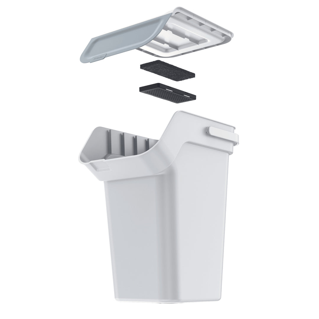 Odpadkový kôš Keden, filter s aktívnym uhlím, 25 litrov, popol, Kaddi Q