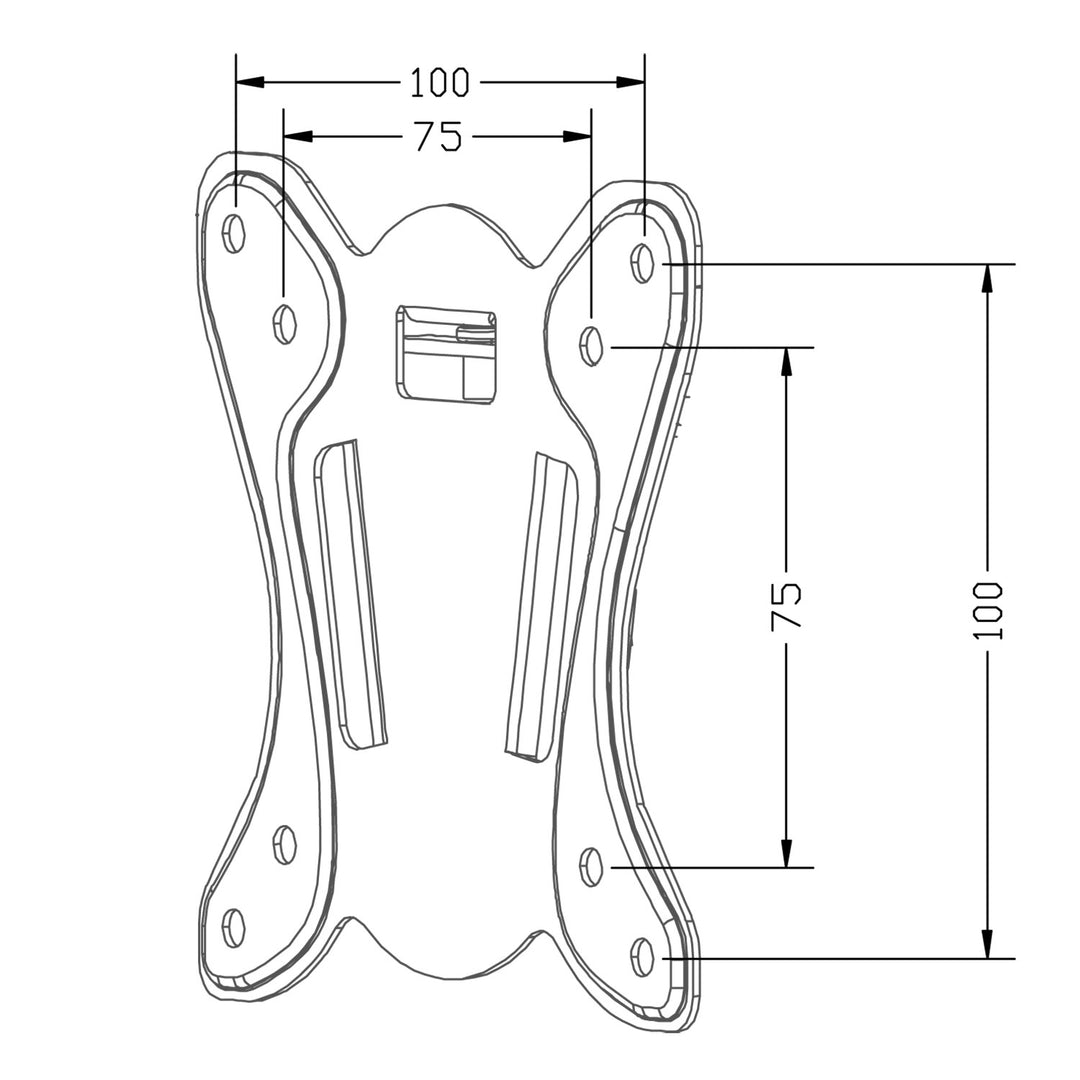 Držiak na TV Maclean, max. VESA 100x100, 13-27", 25 kg, MC-715A