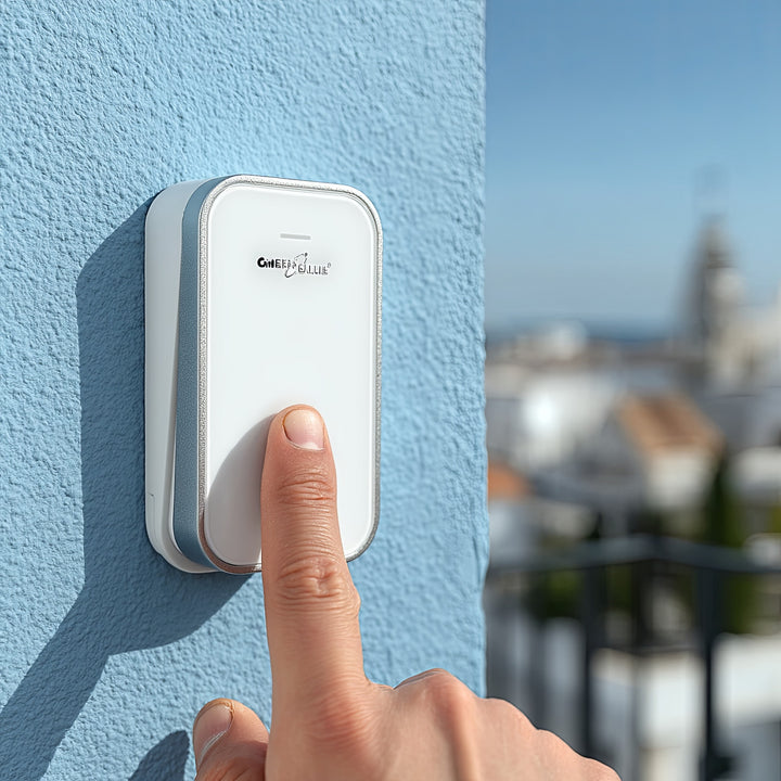 Kinetický bezdrôtový zvonček bez batérií, 38 melódií, biely, dosah až 200 m, IP44, GreenBlue GB157 W