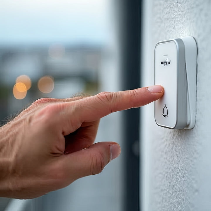 Kinetický bezdrôtový zvonček bez batérií, 38 melódií, biely, dosah až 200 m, IP44, GreenBlue GB157 W