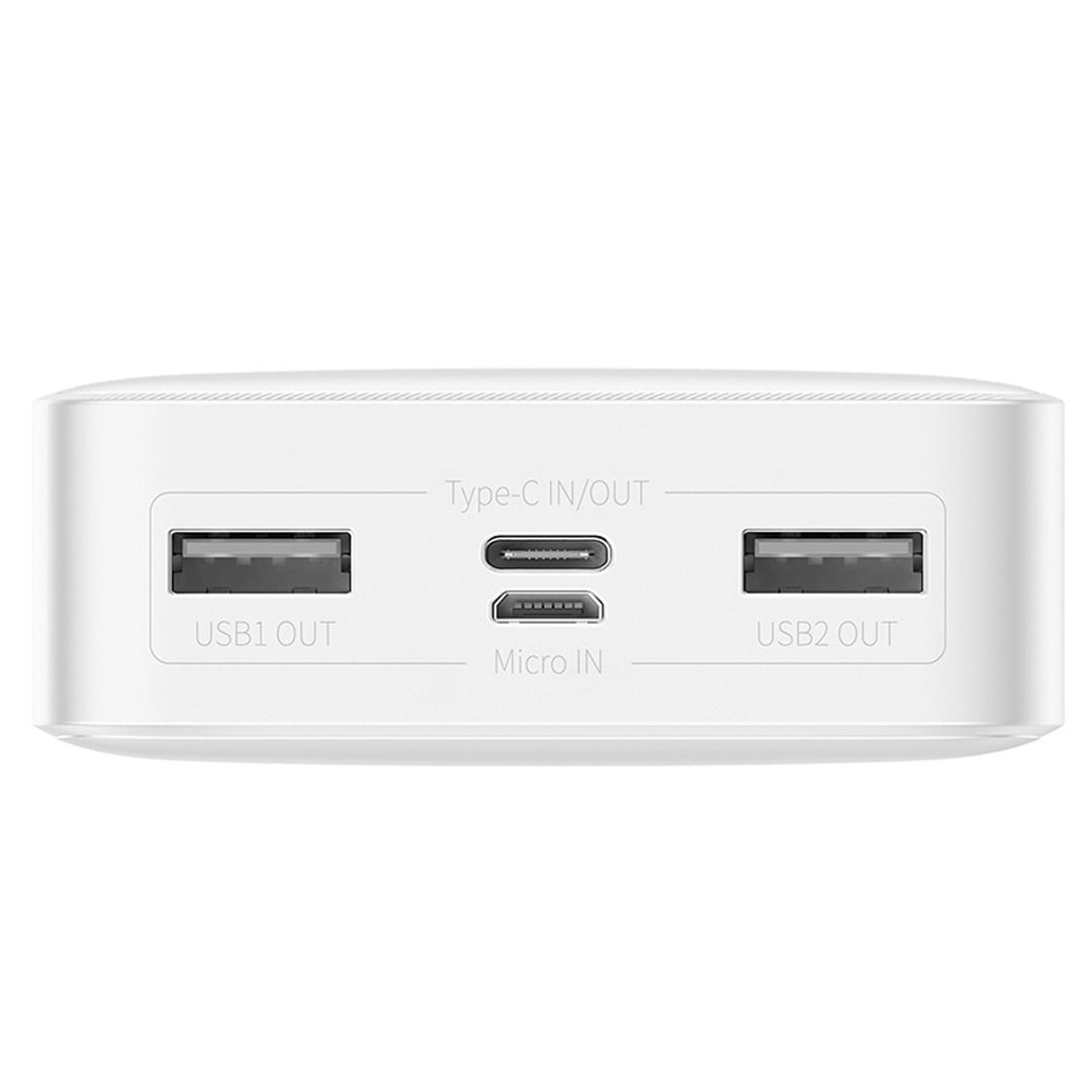 BASEUS Power Bank Bipow 20000mAh, 2xUSB, USB-C, 15W (PPDML-J02) biela