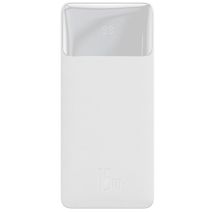 BASEUS Power Bank Bipow 20000mAh, 2xUSB, USB-C, 15W (PPDML-J02) biela