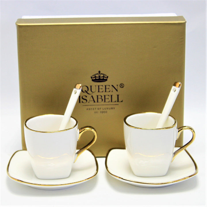 Porcelánová súprava šálok na espresso s taniermi Queen Isabell W23GD06-06464