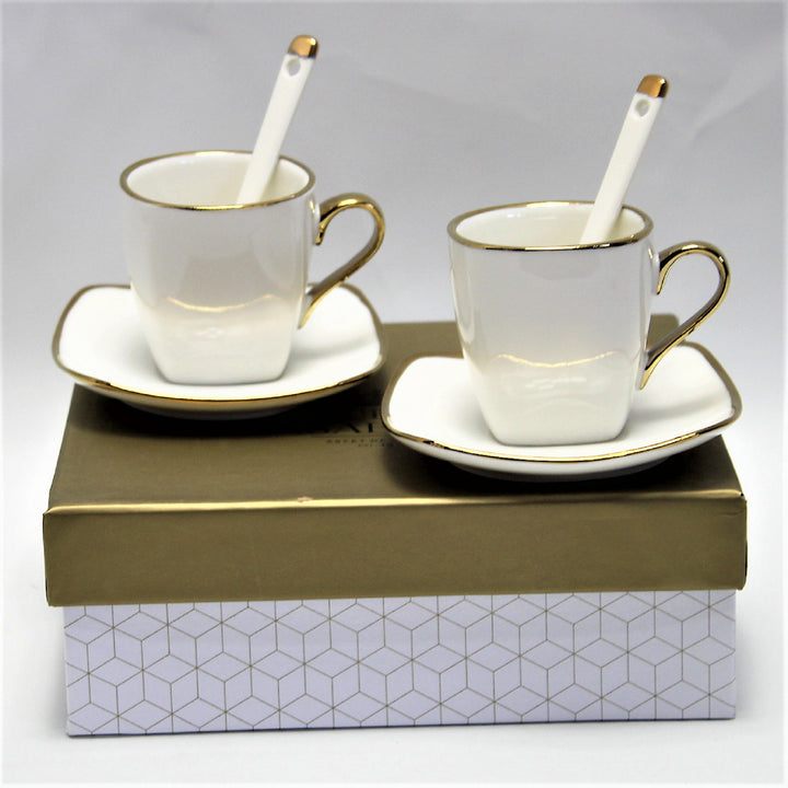 Porcelánová súprava šálok na espresso s taniermi Queen Isabell W23GD06-06464