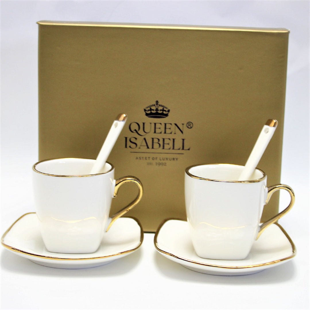 Porcelánová súprava šálok na espresso s taniermi Queen Isabell W23GD06-06464