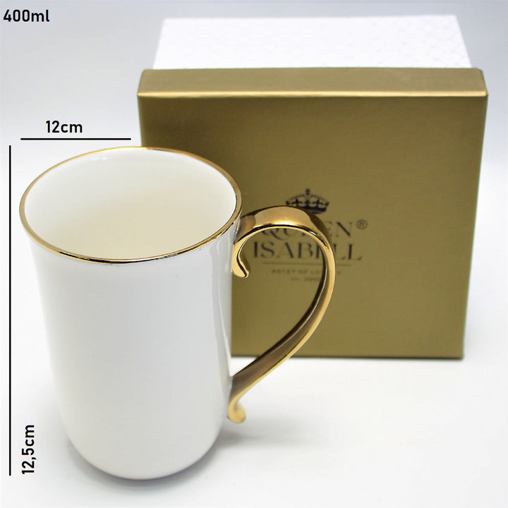 Veľký porcelánový hrnček na kávu 400ml Queen Isabell W23GD59-06426