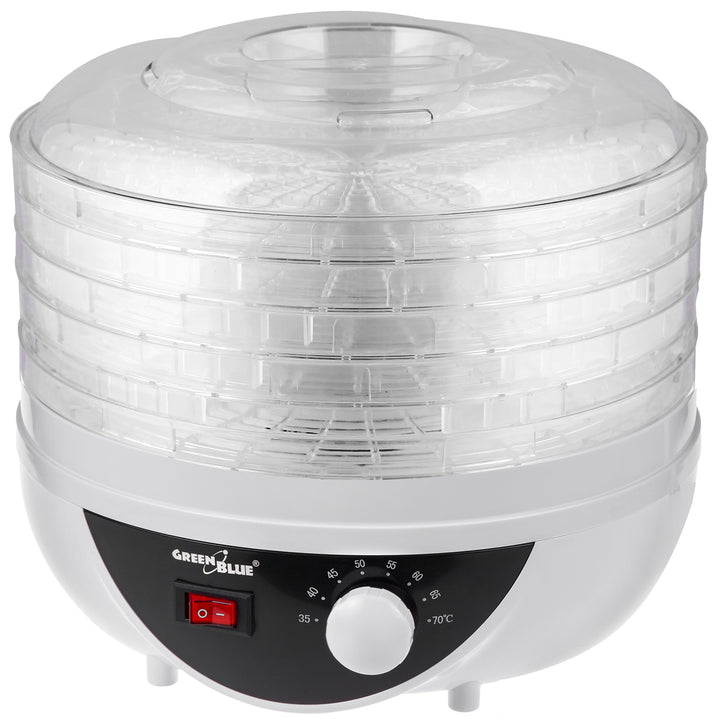 Sušička húb, zeleniny a ovocia GreenBlue, výkon 250 W - veľmi tichá, zástrčka GB195 UK