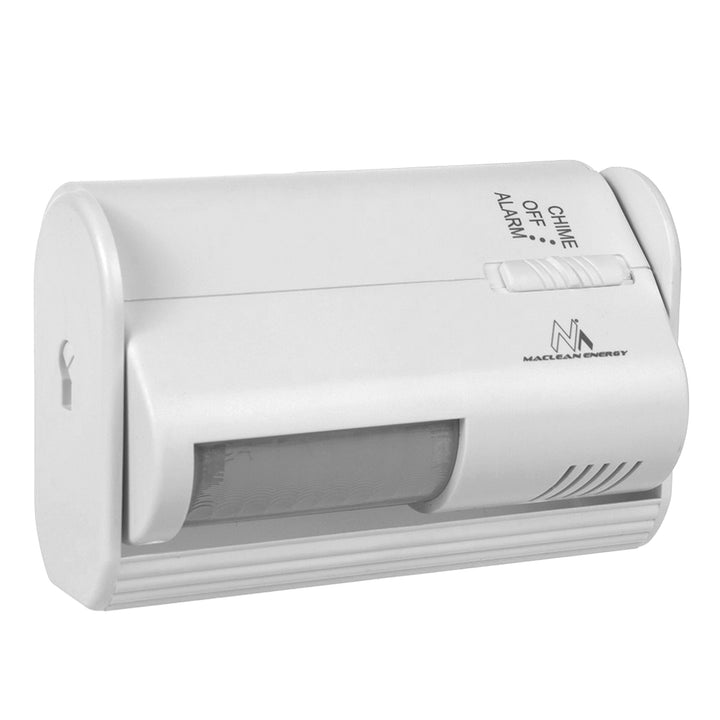 Bezdrôtové signalizačné zariadenie Maclean, PIR senzor, dosah 8 m, napájanie 9V DC batériou, hlasitosť viac ako 70 dB, MCE311 W